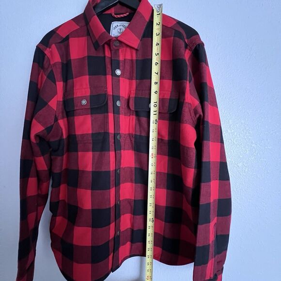 Iron And Resin Buffalo Plaid Shirt Jacket Size XXL Red - Picture 4 of 8